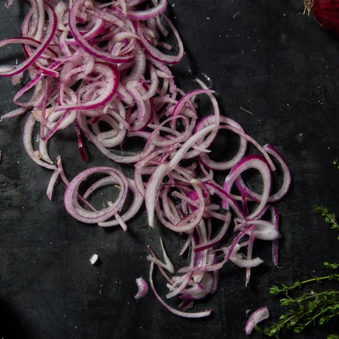 Prep Red Onions Sliced