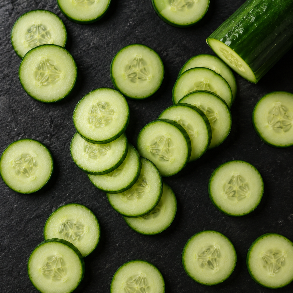Cucumbers sliced