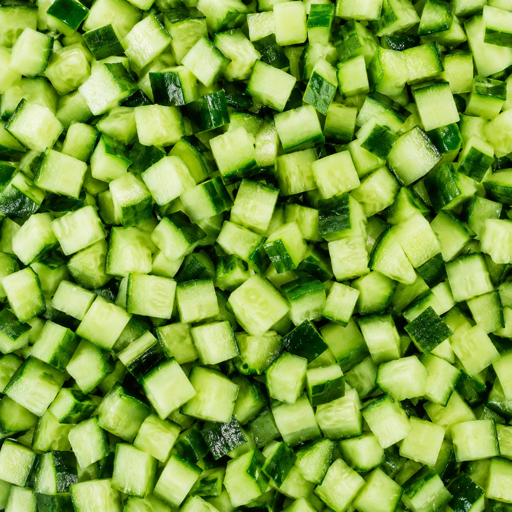 Cucumbers diced