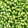 Cucumbers diced