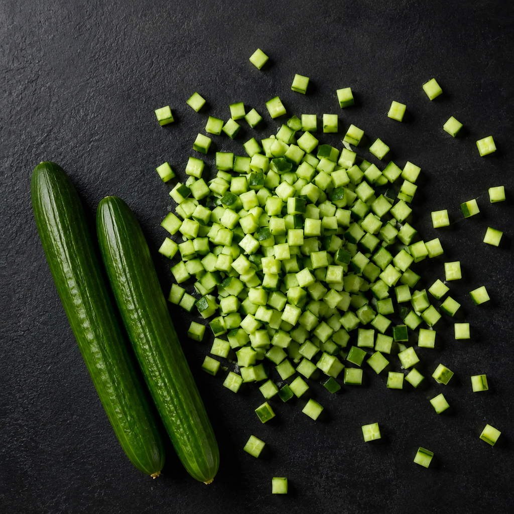 Cucumbers diced