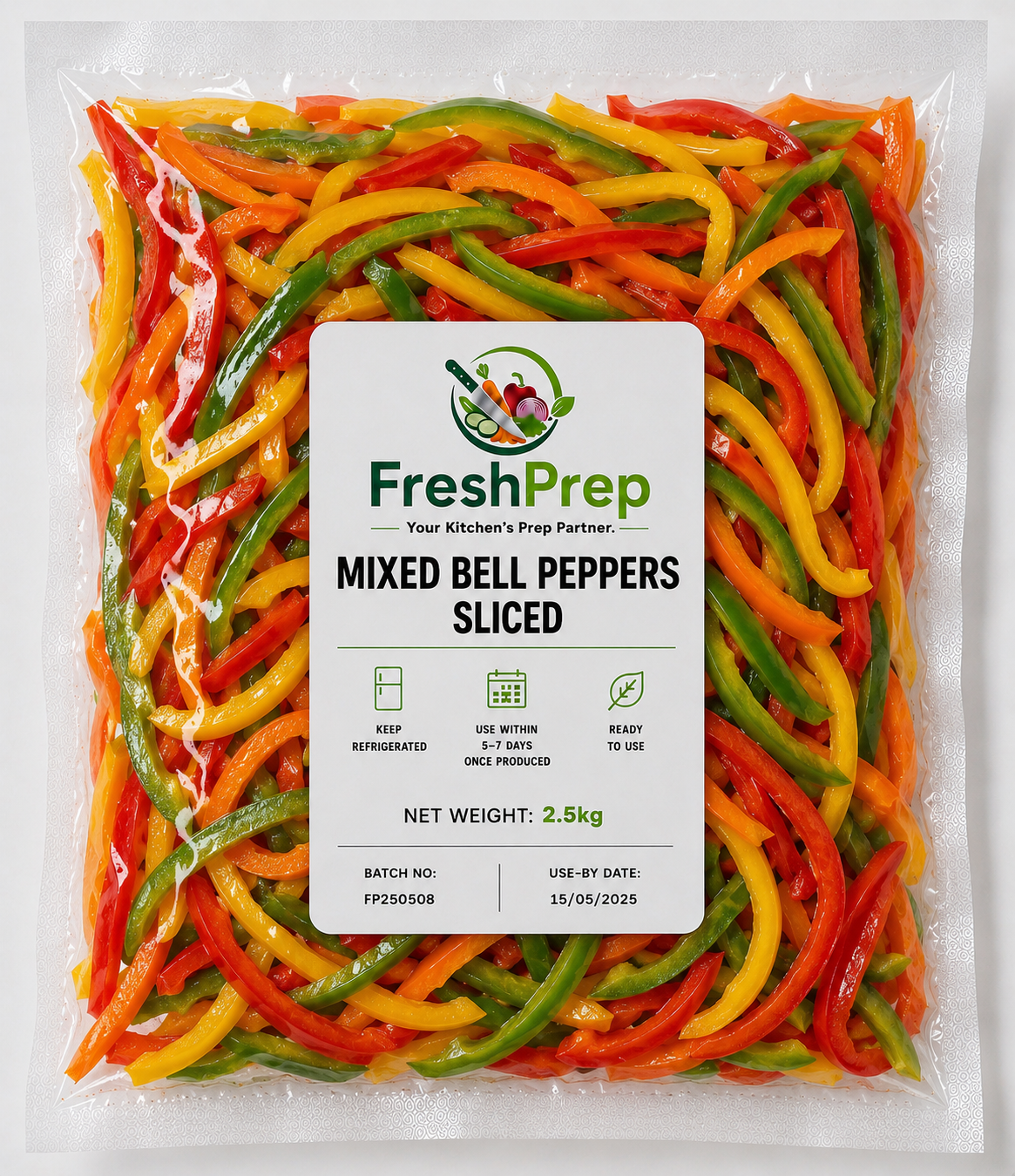 Mixed Bell Peppers Sliced