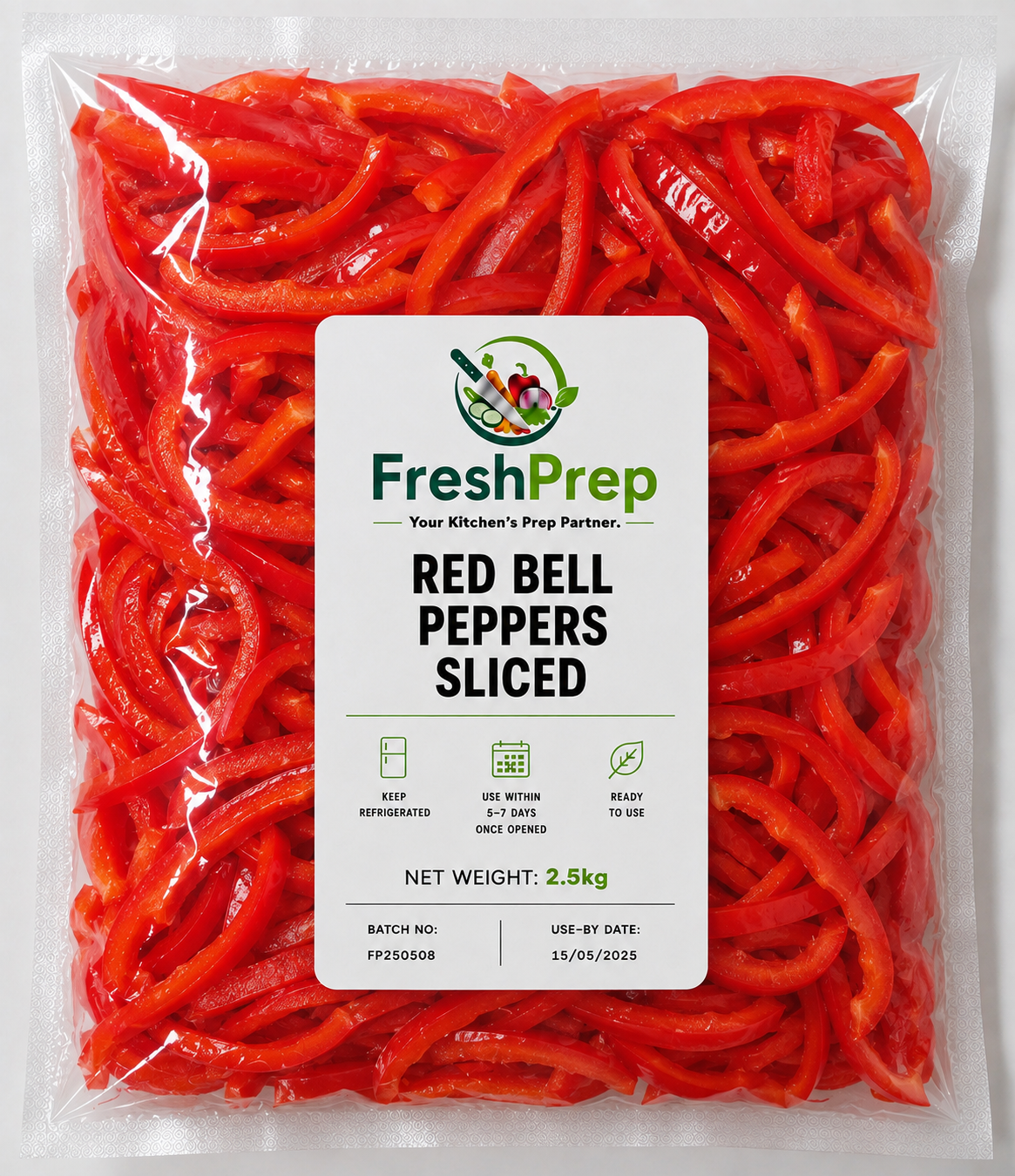 Red Bell Peppers Sliced