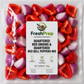 Red Onions Quartered & Red Bell Peppers Quartered